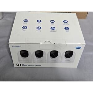 Cinnado D1 2K Indoor Security Camera 4 Pack WiFi Night Vision PTZ